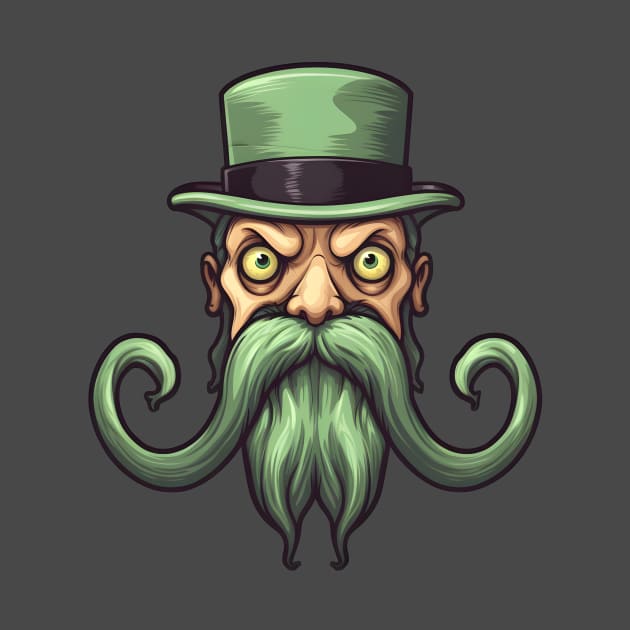 Scary green leprechaun by Clearmind Arts