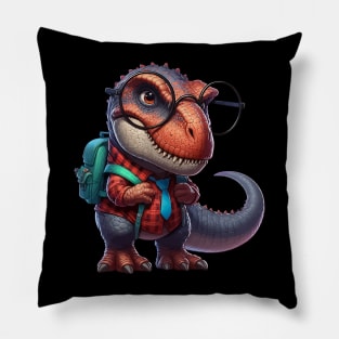 Cute Tyarannosaurus Go To School Pillow