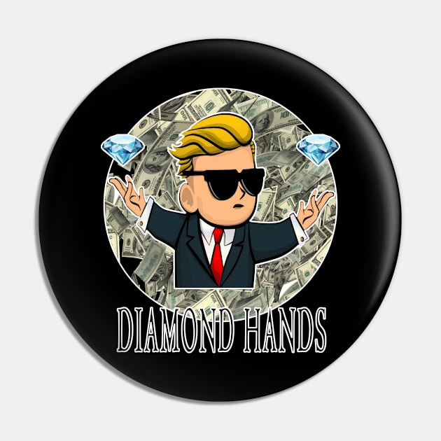 Diamond Hands Pin by DazzlingApparel