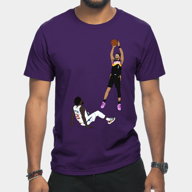 Devin Booker 3pt Pull Up Phoenix Basketball WCFs - Devin Booker - T-Shirt