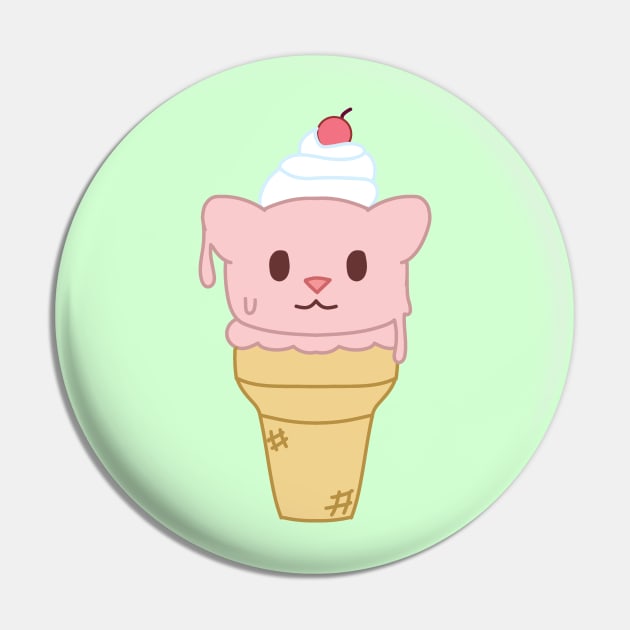 strawberry ice cream cat Pin by chibifox