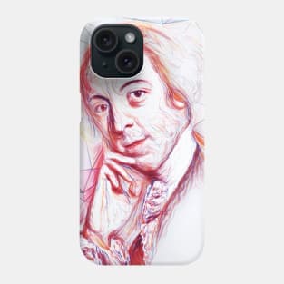 Horace Walpole Portrait | Horace Walpole Artwork | Line Art Phone Case