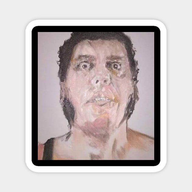 Andre the giant Magnet by Mike Nesloney Art