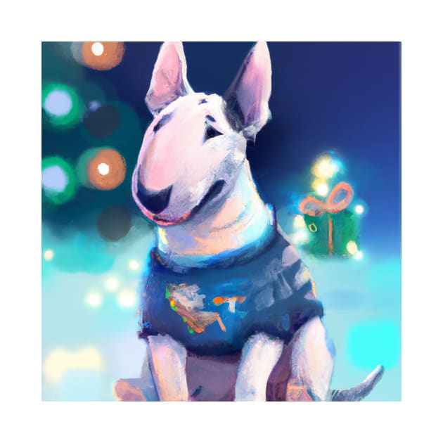 Cute Bull Terrier Drawing by Play Zoo