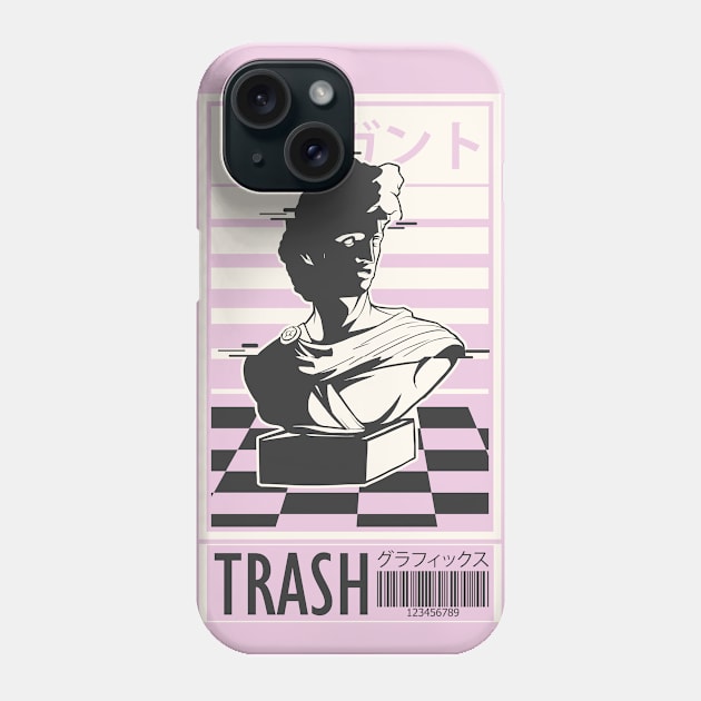 Vaporwave Trash Phone Case by valival