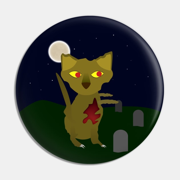 Zombie Cat Pin by hannahjgb