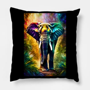 Colorful Elephant Pillow