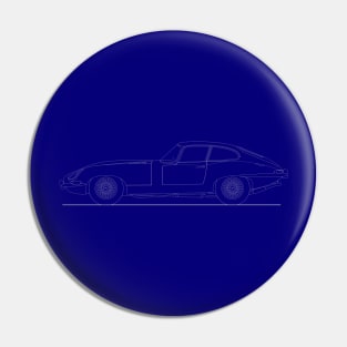 Jaguar E Type Fixed Head Coupe Blueprint Pin