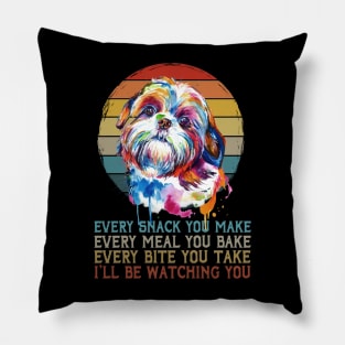 Shih Tzu Elegance Stylish Tees Every Meal You Bake of Shih Tzus Pillow