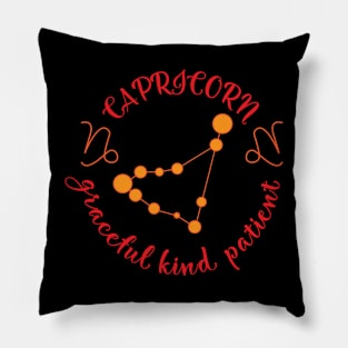 Capricorn Graceful Kind Patient Pillow