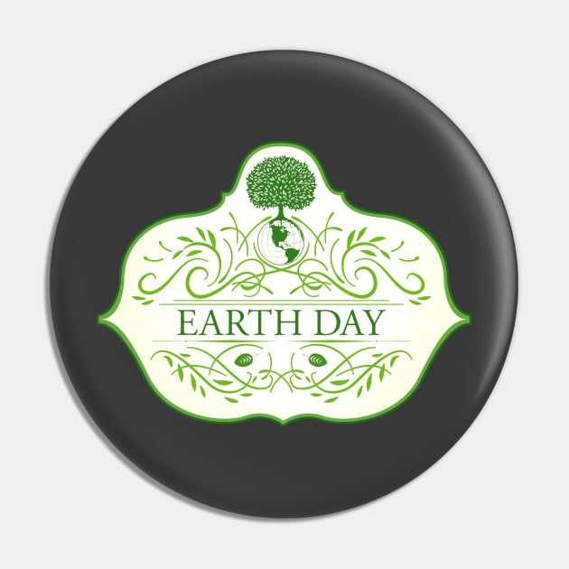 Earth Day Crest Pin by SWON Design