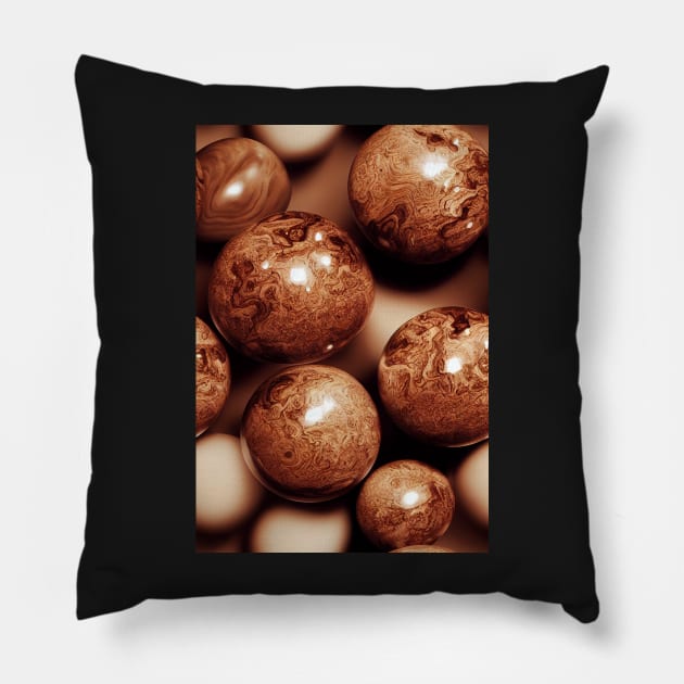 Wood Balls pattern, a perfect gift for any woodworker or nature lover! #48 Pillow by Endless-Designs