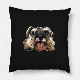 Mini Schnauzer Sleepy Paws Pillow