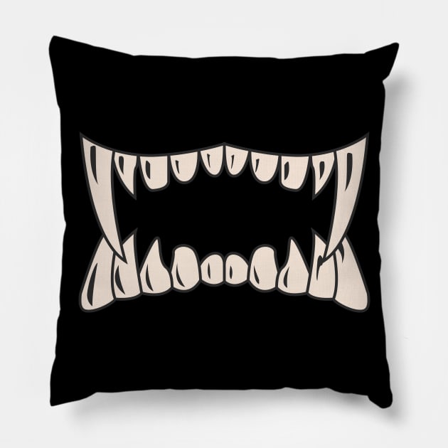 Beast fangs Pillow by ezral