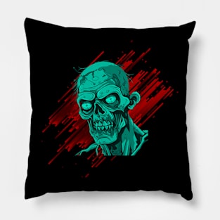 Creepy Zombie head horror Pillow