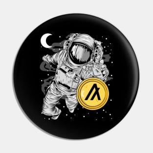 Astronaut Reaching Algorand ALGO Coin To The Moon Crypto Token Cryptocurrency Wallet Birthday Gift For Men Women Pin