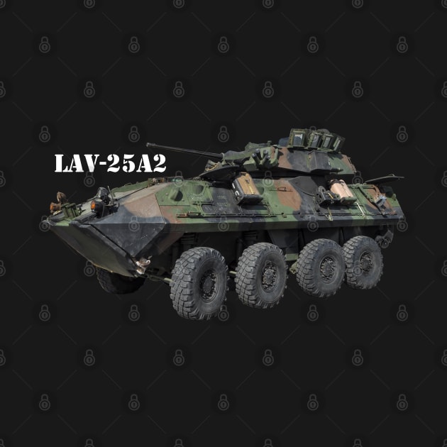 LAV-25A2 Wheeled Armored Vehicle-white text by Toadman's Tank Pictures Shop