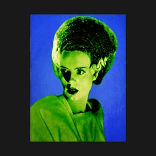 Blue and Green Bride of Frankenstein T-Shirt