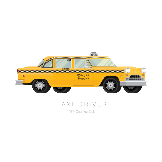 Taxi Driver - Famous Cars by Fred Birchal