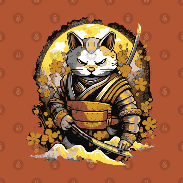 Cat Samurai by tatadonets