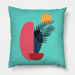 MInimalist Abstract Nature Art #17 Light Elegant Plant Pillow