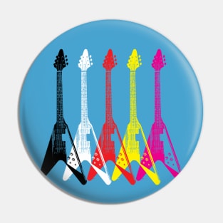 Guitar Iconic Rock Style Design Pin