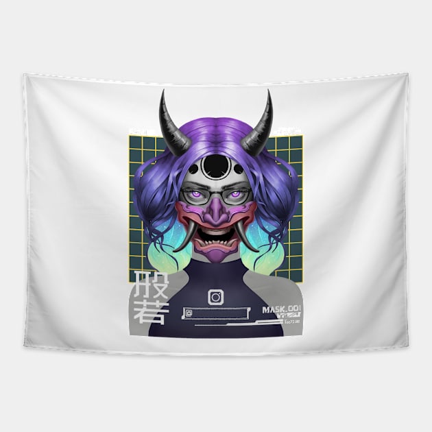 hanya mask Tapestry by threeangle