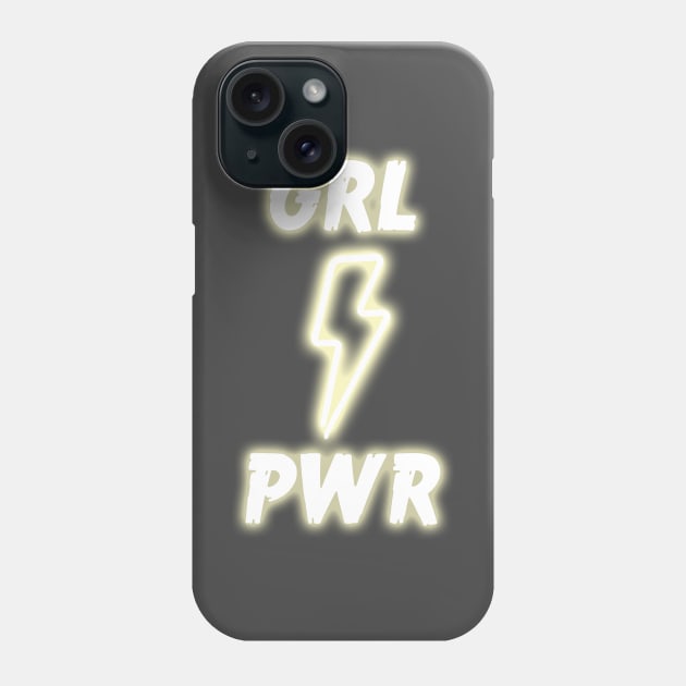 GRL PWR Neon Phone Case by PaletteDesigns