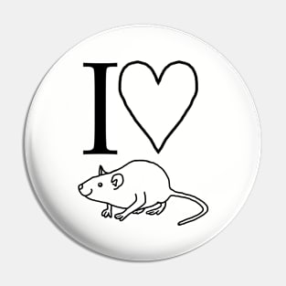 I Love My Rat Pin