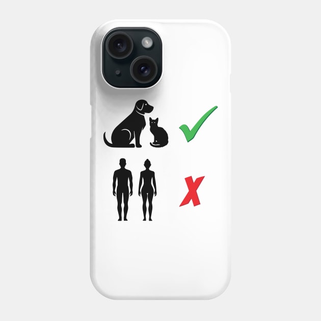 I love dogs it's people that annoy me Phone Case by alltheprints