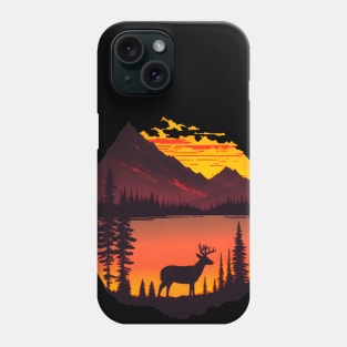 Buck Deer - Mountain Sunset Phone Case