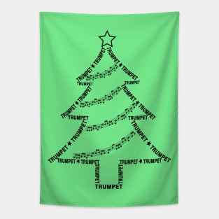 Trumpet Text Christmas Tree Tapestry