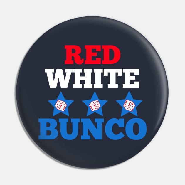 Red White and Bunco Flag Dice Funny Bunco Dice Game Pin by MalibuSun