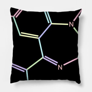 Xanax Kawaii Pastel Rainbow Molecule Pillow