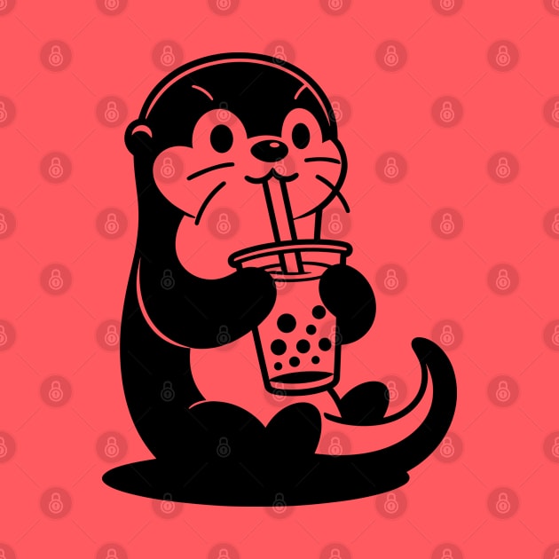 Otter Drinking Boba Tea by KayBee Gift Shop