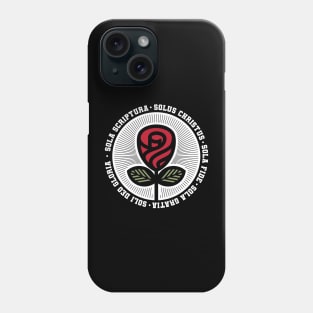 Rose Luther. Five Solas of the Reformation. Phone Case