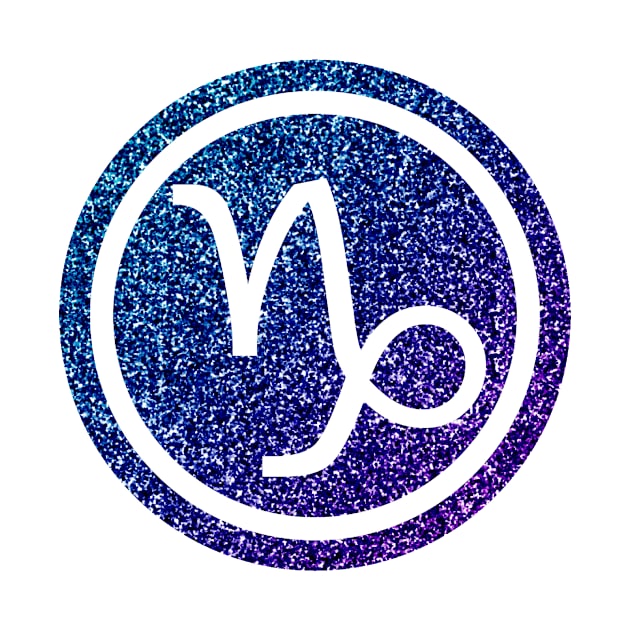 Blue Purple Glitter Zodiac - Capricorn by BiscuitSnack