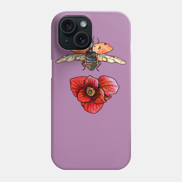 Nine Spotted Lady Beetle and Pawpaw Phone Case by ThisIsNotAnImageOfLoss