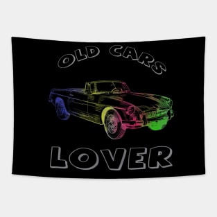 Old cars lovers bright colors design Tapestry