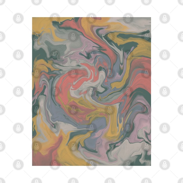 Shades of Moody and Dreamy Pastels Aesthetic Marble Pattern by Teeworthy Designs