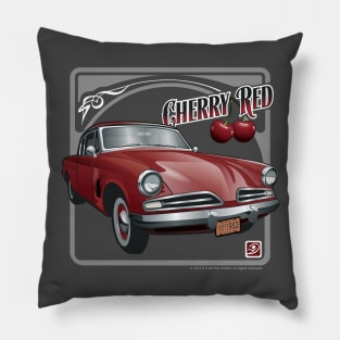 Cherry Red 53 Studebaker Pillow