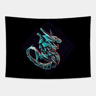 Geometric Dragon Tapestry