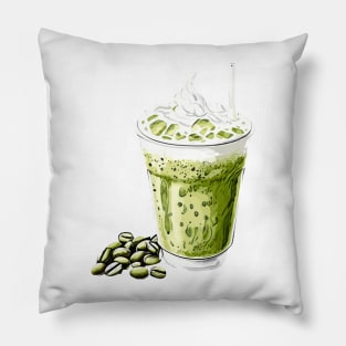 Ice matcha latte Pillow