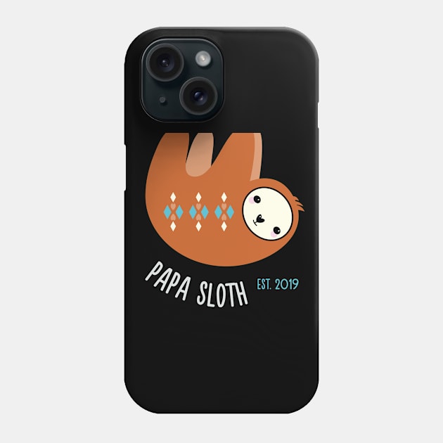 Papa Sloth Phone Case by Mint Cloud Art Studio