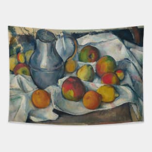 Kettle and Fruit by Paul Cezanne Tapestry