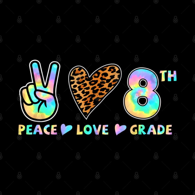 Peace Love 8th Grade Squad Back to School Teacher Student by fatmehedo8