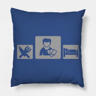 Eat poker sleep Pillow