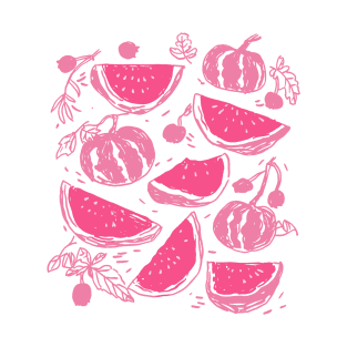 Pastel Pink Watermelon Summer Fresh T-Shirt