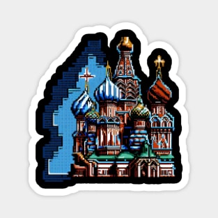 Saint Basils Cathedral Pixel Art Magnet