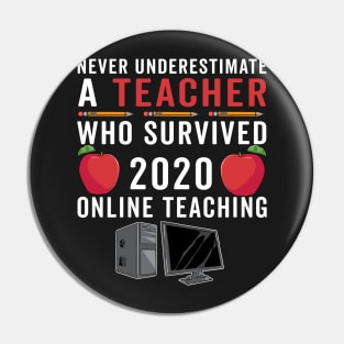 Never Underestimate A Teacher Who Survived 2020 Online Teaching back to Scholl 2021 Pin